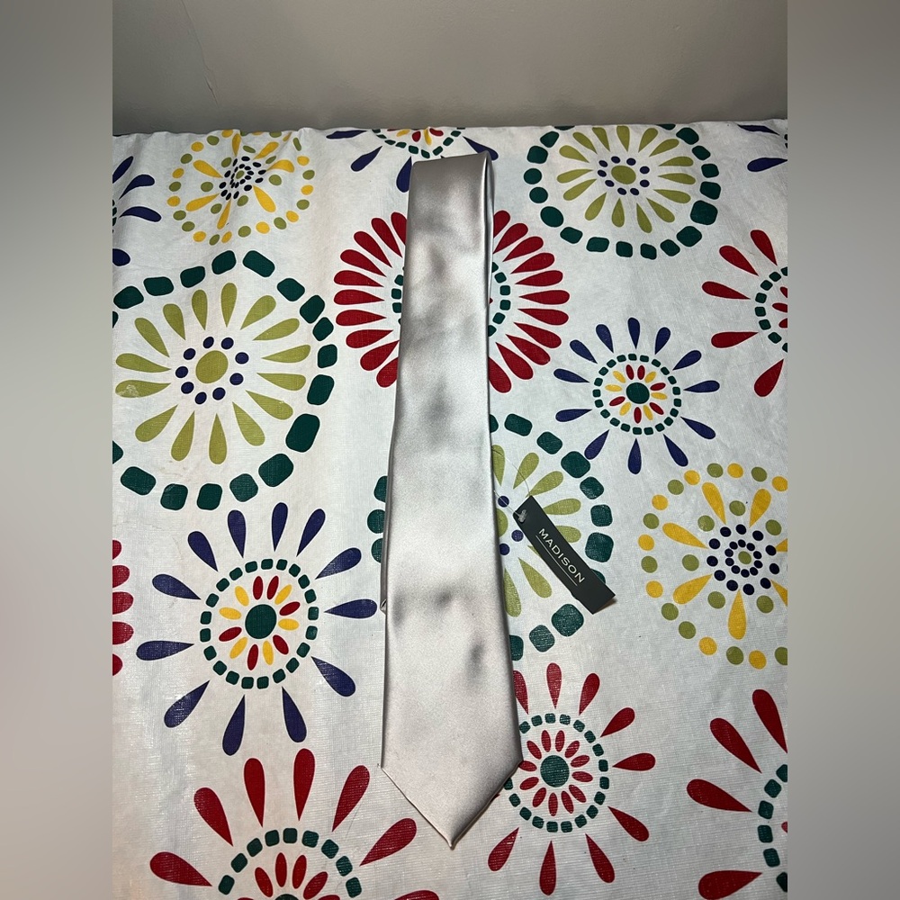 NWT Madison Silver Neck Tie